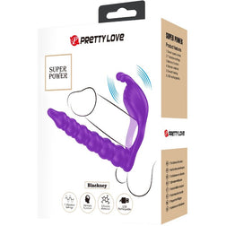 Cockring vibrant avec plug anal spiralé 7 modes — emballage