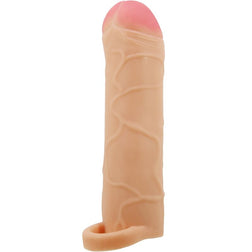 Gaine pénis Gaine pénienne extension avec anneau testicules silicone — Bunion en Silicone peau vu de face