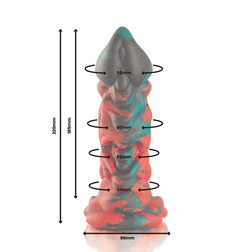 Schéma technique des dimensions du gode fantasy Phobos S