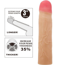 Gaine d’extension pénienne Pretty Love Kylian +7,6 cm en TPR