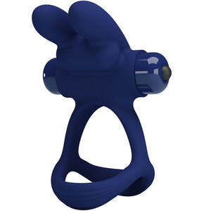 PRETTY LOVE - FRANCISCO DOUBLE ANNEAU VIBRANT LAPIN BLEU · Pretty Love Male · Cockrings Vibrants