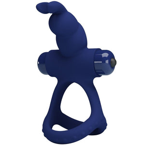 PRETTY LOVE - LUCHITO DOUBLE ANNEAU VIBRANT LAPIN BLEU · Pretty Love Male · Cockrings Vibrants