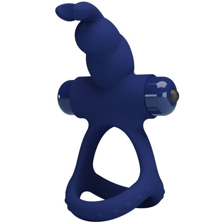 PRETTY LOVE - LUCHITO DOUBLE ANNEAU VIBRANT LAPIN BLEU · Pretty Love Male · Cockrings Vibrants