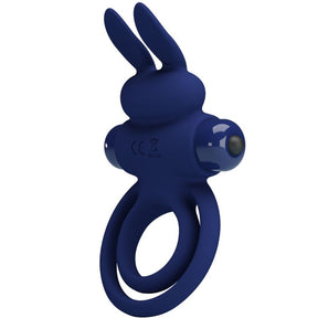 PRETTY LOVE - DAREY DOUBLE ANNEAU VIBRANT LAPIN BLEU · Pretty Love Male · Cockrings Vibrants