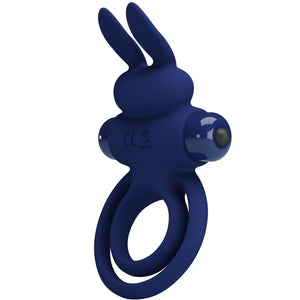 PRETTY LOVE - DAREY DOUBLE ANNEAU VIBRANT LAPIN BLEU · Pretty Love Male · Cockrings Vibrants