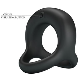 Double cockring vibrant 10 modes rechargeable USB — autre angle