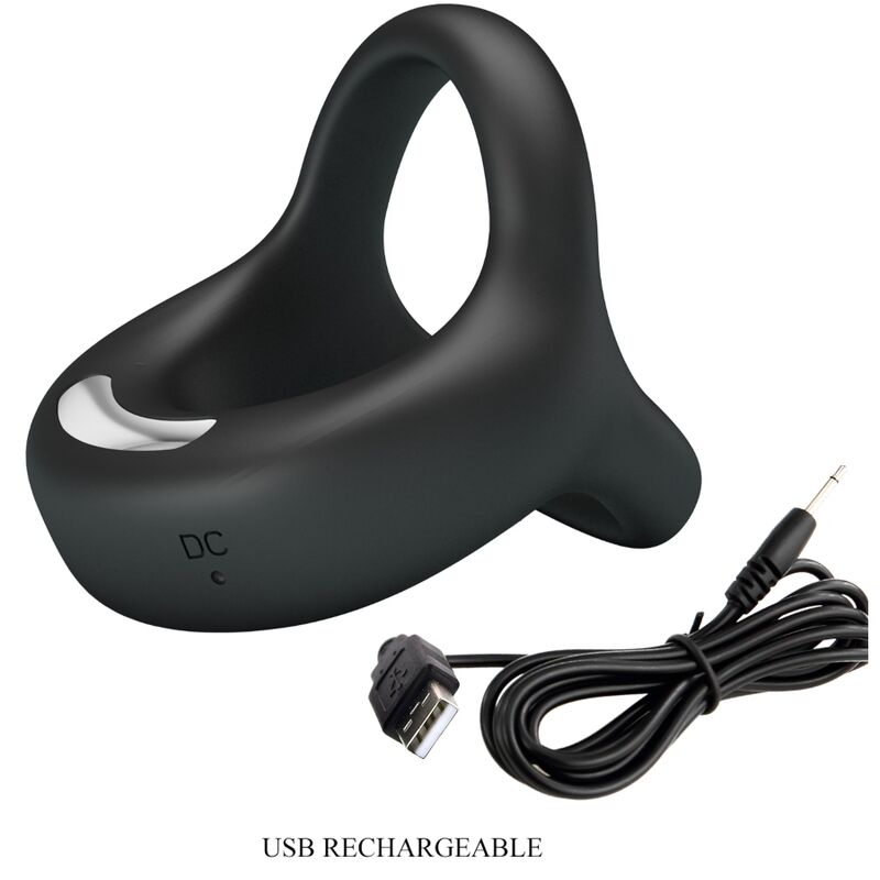 Double cockring vibrant 10 modes rechargeable USB — emballage