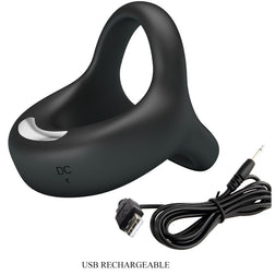 Double cockring vibrant 10 modes rechargeable USB — emballage