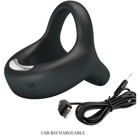 Double cockring vibrant 10 modes rechargeable USB — emballage