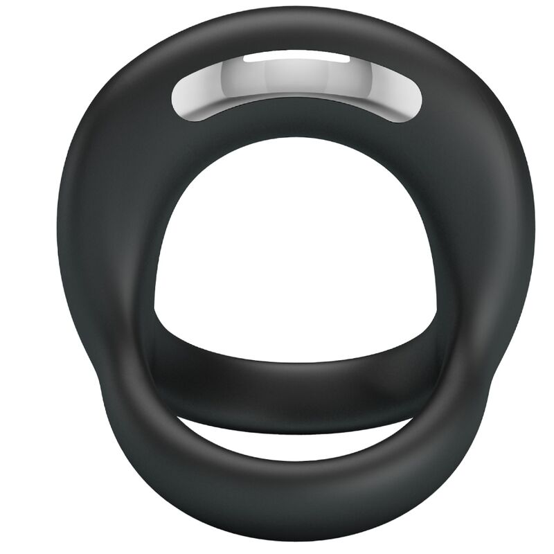 Double cockring vibrant 10 modes rechargeable USB — gros plan