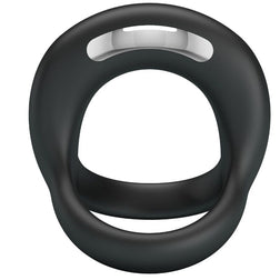 Double cockring vibrant 10 modes rechargeable USB — gros plan