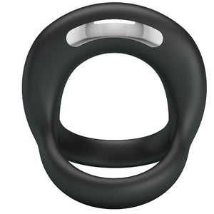 Double cockring vibrant 10 modes rechargeable USB — gros plan