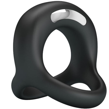 Double cockring vibrant 10 modes rechargeable USB — vue détaillée