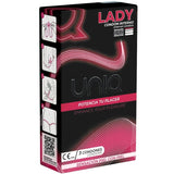 UNIQ LADY CONDOM PRESERVATIFS FEMININS SANS LATEX AVEC PORTE JARRETELLES 3 UNITES