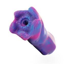 Masturbateur fantasy Thetis en silicone violet et bleu avec orifice texturé