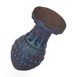 Plug œuf de dragon écailles taille M — autre angle