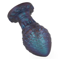 Plug œuf de dragon écailles taille L — autre angle
