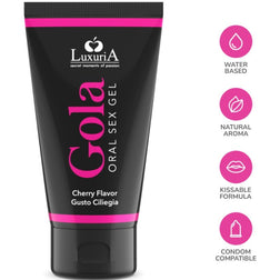 Gel lubrifiant Gel comestible sexe oral goût cerise 50 ml intime