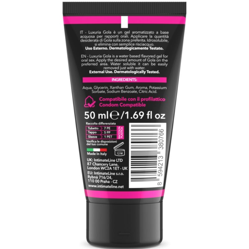 INTIMATELINE LUXURIA GEL SEXUEL ORAL SAVEUR CERISE 50 ML