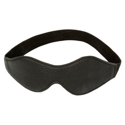 Black vegan leather BDSM blindfold — Nocturnal — view 2