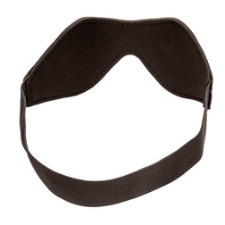 Black vegan leather BDSM blindfold — Nocturnal — view 3