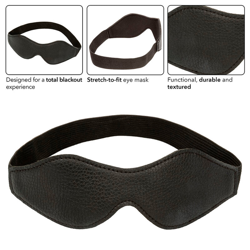 CALEXOTICS NOCTURNAL MASQUE POUR LES YEUX EN CUIR PVC NOIR