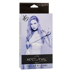 Collier laisse cuir végan all-black avec chaîne longue — Nocturnal — vue 7