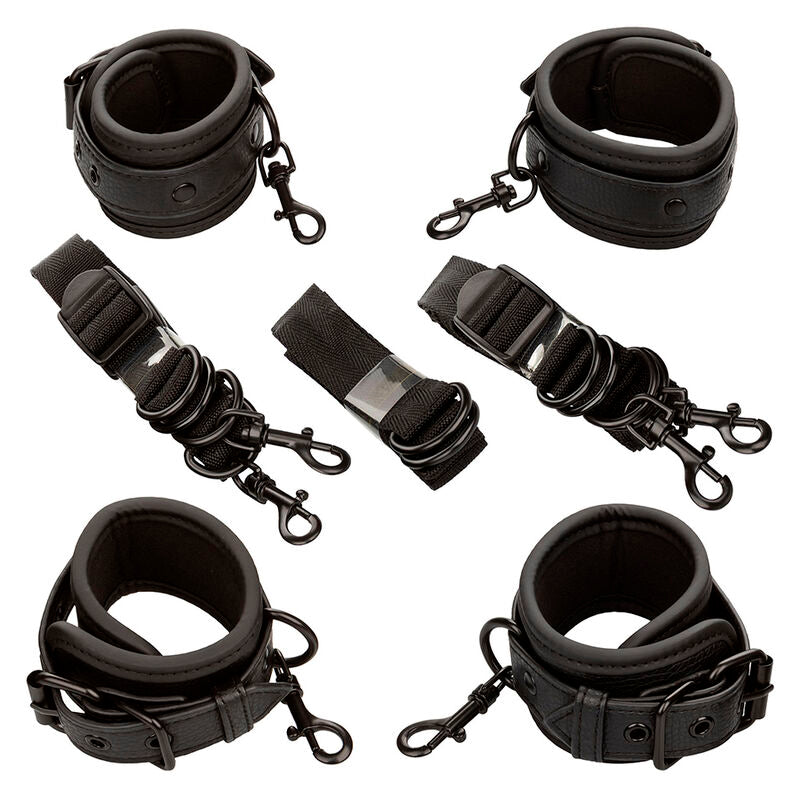 CALEXOTICS NOCTURNAL CEINTURE DE LIT REGLABLE EN CUIR NOIR