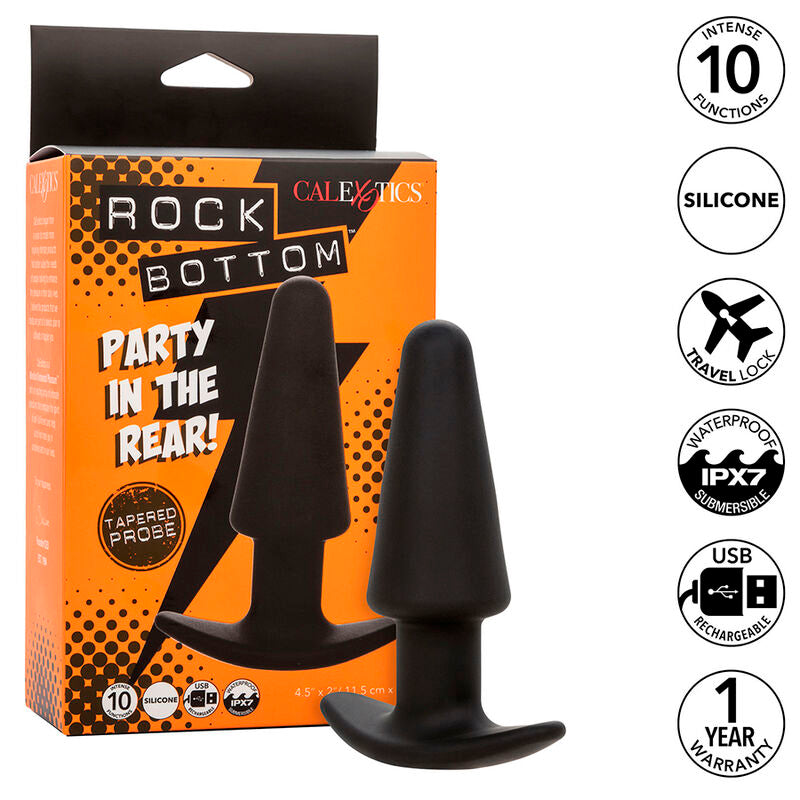 Plug vibrant effilé 10 modes — Rock Bottom Tapered · Calexotics · Plugs Vibrants