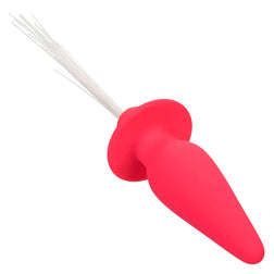 Plug vibrant lumineux fibres optiques 10 modes rose — vue détaillée