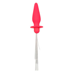 Plug vibrant lumineux fibres optiques 10 modes rose — vue de profil