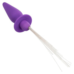 Plug vibrant lumineux fibres optiques 10 modes violet — vue détaillée