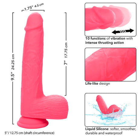 CALEXOTICS STUDS VIBRATEUR REALISTE 10 VIBRATIONS ROSE