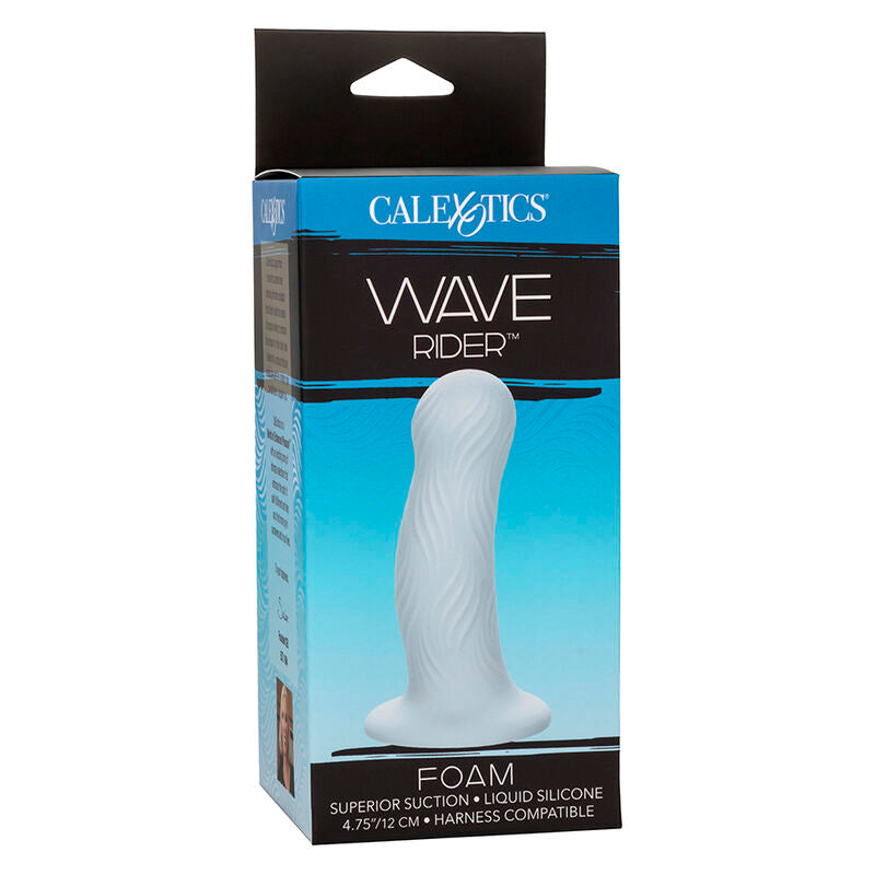 Plug ondulé silicone liquide bleu avec ventouse — emballage