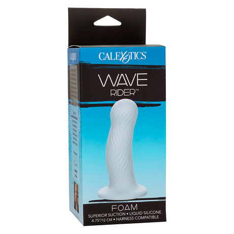 Plug ondulé silicone liquide bleu avec ventouse — emballage