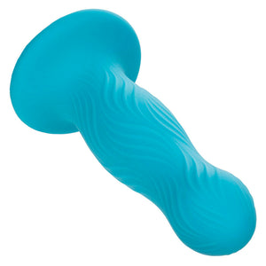 Plug profilé silicone liquide bleu avec ventouse — vue détaillée