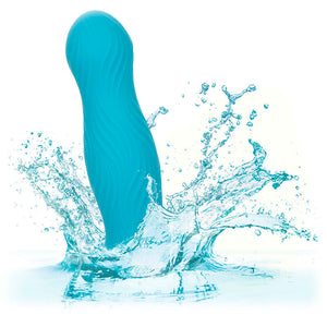 Plug profilé silicone liquide bleu avec ventouse — autre angle