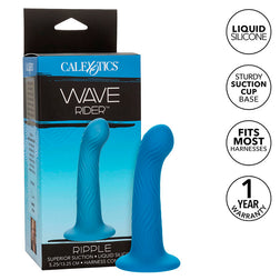 Plug silicone liquide bleu avec ventouse — Wave Rider Ripple · Calexotics · Plugs