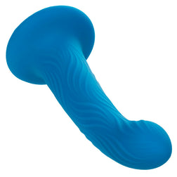 Plug silicone liquide bleu avec ventouse — texture visible