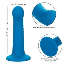 Plug silicone liquide bleu avec ventouse — autre angle