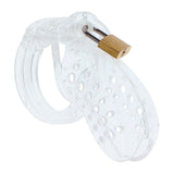 HIDDEN DESIRE EXTREME CAGE DE CHASTETE EN ACRYLIQUE REGLABLE TRANSPARENT