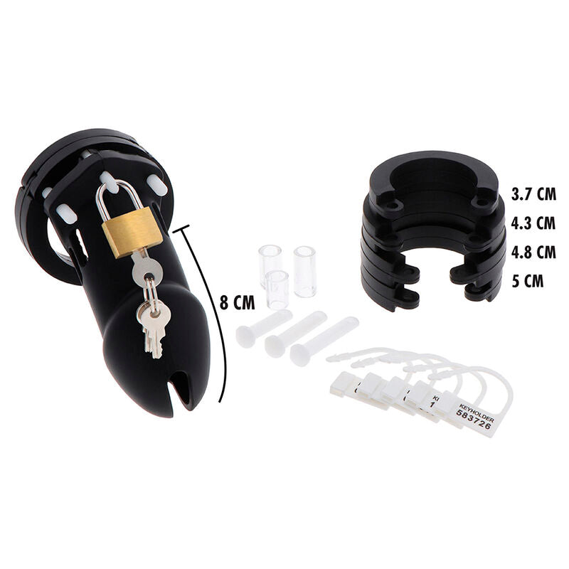 HIDDEN DESIRE EXTREME CAGE DE CHASTETE SILICONE TAILLE L NOIR