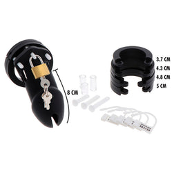 HIDDEN DESIRE EXTREME CAGE DE CHASTETE SILICONE TAILLE L NOIR