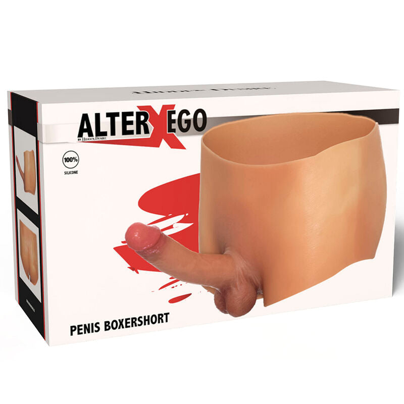 Boxer prothèse silicone avec pénis réaliste 18 cm — emballage