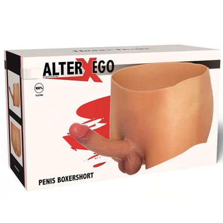 Boxer prothèse silicone avec pénis réaliste 18 cm — emballage