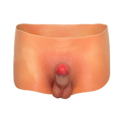 Boxer silicone avec pénis réaliste 18 cm — Alter Ego — gros plan sur le pénis intégré
