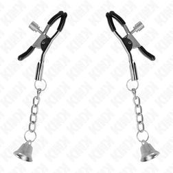Pinces à tétons pendentif cloche argentée 6 cm — KINK — vue 2