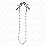 Pinces à téton chaîne de billes argentée 30 cm · Kink Nipple Grip · Pinces à tétons