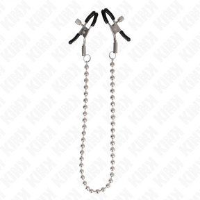 Pinces à téton chaîne de billes argentée 30 cm · Kink Nipple Grip · Pinces à tétons