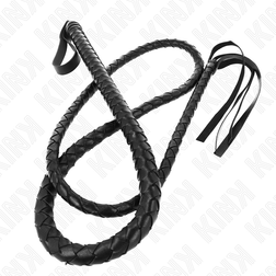 Fouet long tressé noir 210 cm — image 2